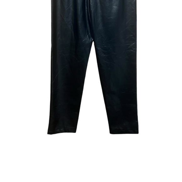 Princess Polly Love Club Black Faux Vegan Leather Straight Pants Size 4 - Picture 10 of 12